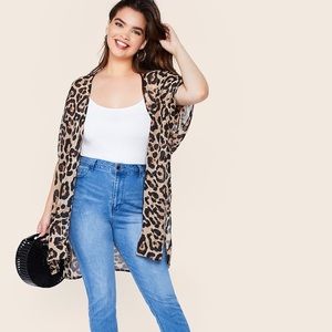 Sweaters - PLUS SIZE π€ leopard print kimono sheer Sweaters - PLUS SIZE π€ leopard print kimono sheer